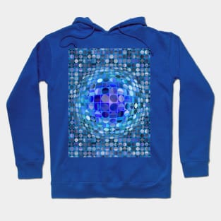 Optical Illusion Sphere - Blue Hoodie